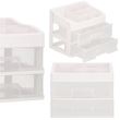 Organizer per cosmetici, plastica, 3 livelli, 2 cassetti, bianco, 30x25x34 cm, Springos