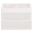 Organizer per cosmetici, plastica, 3 livelli, 2 cassetti, bianco, 30x25x34 cm, Springos