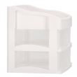 Organizer per cosmetici, plastica, 3 livelli, 2 cassetti, bianco, 30x25x34 cm, Springos