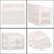 Organizer per cosmetici, plastica, 3 livelli, 2 cassetti, bianco, 30x25x34 cm, Springos