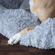 Cuccia morbida per cani/gatti, grigia, 90 cm