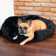 Cuccia morbida per cani/gatti, nera, 70 cm