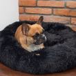 Cuccia morbida per cani/gatti, nera, 70 cm