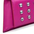 Urban Vanilla, Busta in pelle con coperchio con 12 cristalli grandi e manico con piccoli cristalli CIOCO SPARKLE, Rosa