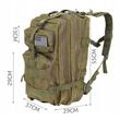 Cartella/zaino tattico, Trizand, 5 scomparti, poliestere 600D, verde, 35 L, 37x29x55 cm