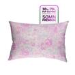 Cuscino morbido HappyNest, a fiori, lilla, 30% piumino d'oca, 50x70 cm