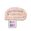 Trapunta HappyNest Winter, a fiori, rosa, 220x240 cm, con 30% piuma d'oca, fodera in cotone OEKO TEX