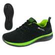 Casual shoes, fluorescent elements, Eva foam sole, black and green, size 41