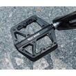 Pedali piattaforma per bici da città e MTB, modello largo, con tacchette, antiscivolo, ultraleggeri, impermeabili, antipolvere, cuscinetto DU, 10,5 x 13 x 1,9 cm, acciaio e fibra di nylon, West Biking, nero, set di 2 pedali