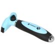 Spazzola, rifinitore, cura per cani e gatti, autopulente, blu e nero, 5 cm, Springos
