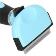 Spazzola, rifinitore, cura per cani e gatti, autopulente, blu e nero, 5 cm, Springos