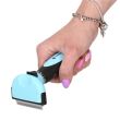 Spazzola, rifinitore, cura per cani e gatti, autopulente, blu e nero, 5 cm, Springos