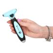Spazzola, rifinitore, cura per cani e gatti, autopulente, blu e nero, 5 cm, Springos