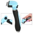 Spazzola, rifinitore, cura per cani e gatti, autopulente, blu e nero, 5 cm, Springos