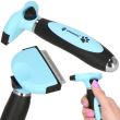 Spazzola, rifinitore, cura per cani e gatti, autopulente, blu e nero, 5 cm, Springos