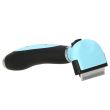 Spazzola, rifinitore, cura per cani e gatti, autopulente, blu e nero, 5 cm, Springos