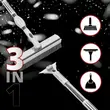 Perie zapada si racleta gheata cu maner telescopic si lamela cauciuc, 3 in 1, Walser, 60 - 75 cm