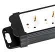 Elektrisch verlengsnoer met schakelaar, overspanning en kinderbeveiliging, 5 stopcontacten, 1,4 m