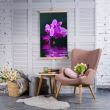 Panou radiant electric decorativ TRIO, incalzire cu infrarosu 430W  termostat 2 trepte  model orhidee violet,  100 x 60 cm