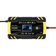 Raddrizzatore digitale per auto, ricarica batteria con display LCD, auto, moto, camion, Foxsur, 12V/8A, 24V/4A, 6Ah-150Ah, funzione di riparazione batteria tramite impulsi, giallo con nero