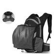 Zaino da trekking, ciclismo, ultraleggero, impermeabile, tasca per sistema di idratazione, materiale traspirante, portacasco, 16L, West Biking, nero con grigio