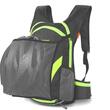 Zaino da trekking, ciclismo, ultraleggero, impermeabile, tasca per sistema di idratazione, materiale traspirante, portacasco, 16L, West Biking, nero con verde
