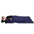 Schlafsack, Tourist, 2 in 1, blau, 190x73 cm, Springos