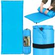 Selbstaufblasende Campingmatratze, Polyester und PU-Schaum, blau, 180x50 cm, Springos