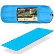 Selbstaufblasende Campingmatratze, Polyester und PU-Schaum, blau, 180x50 cm, Springos