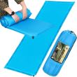 Selbstaufblasende Campingmatratze, Polyester und PU-Schaum, blau, 180x50 cm, Springos