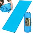 Selbstaufblasende Campingmatratze, Polyester und PU-Schaum, blau, 180x50 cm, Springos