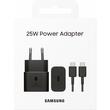 Samsung Original Netzwerk-Ladegerät, superschnelles Laden, USB-Typ-C-Anschluss, 25 W, Typ-C – Typ-C-Kabel im Lieferumfang enthalten, 1 m, Schwarz