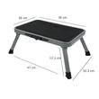 Scala pieghevole con un gradino, roulotte, autobus, casa, campeggio, Cartrend, 38 x 26 cm, peso massimo supportato 150 Kg