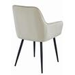 Sedia da cucina/soggiorno, Artool, Solden, velluto, metallo, beige e nero, 55x45,5x83,5 cm