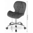 Sedia da ufficio, Artool, Avola, girevole, velluto, nero, 53,5x55x73,5-86,5 cm
