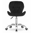 Sedia da ufficio, Artool, Avola, girevole, velluto, nero, 53,5x55x73,5-86,5 cm