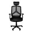 Sedia da ufficio, Malatec, girevole, funzione inclinabile, rete, nero, max 100 kg, 61x61x125/135 cm