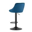 Sgabello da cucina/bar, Artool, Kast, girevole, velluto, blu navy e nero, 45,5x49x85-105 cm