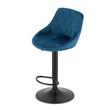 Sgabello da cucina/bar, Artool, Kast, girevole, velluto, blu navy e nero, 45,5x49x85-105 cm