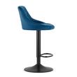 Sgabello da cucina/bar, Artool, Kast, girevole, velluto, blu navy e nero, 45,5x49x85-105 cm