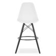 Chaises de cuisine/bar, lot de 2, Artool, Lamal, PP, bois, blanc et noir, 54x55x107,5 cm