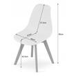 Sedia in stile scandinavo, Artool, Kito, PP, legno, bianco, 46x54,5x80 cm