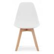 Sedia in stile scandinavo, Artool, Kito, PP, legno, bianco, 46x54,5x80 cm