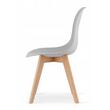 Sedia in stile scandinavo, Artool, Kito, PP, legno, grigio, 46x54,5x80 cm