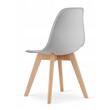 Sedia in stile scandinavo, Artool, Kito, PP, legno, grigio, 46x54,5x80 cm