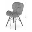 Sedia in stile scandinavo, Artool, Lago Velvet, velluto, legno, nero, 47x36x73,5 cm