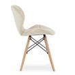 Sedia in stile scandinavo, Artool, Lago, velluto, legno, beige, 47x52x74 cm