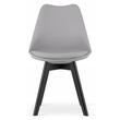 Sedia in stile scandinavo, Artool, Mark, PP, legno, grigio e nero, 49x55,5x82,5 cm
