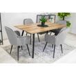 Sedie da cucina/soggiorno, set da 2, Artool, Lugo, velluto, metallo, argento e nero, 57,5x56,5x86,5 cm