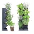 Vasi da fiori decorativi, modulari, antracite, 4x1 L, set da 4, 19,5x11,4x47,5 cm, Mini Cascade